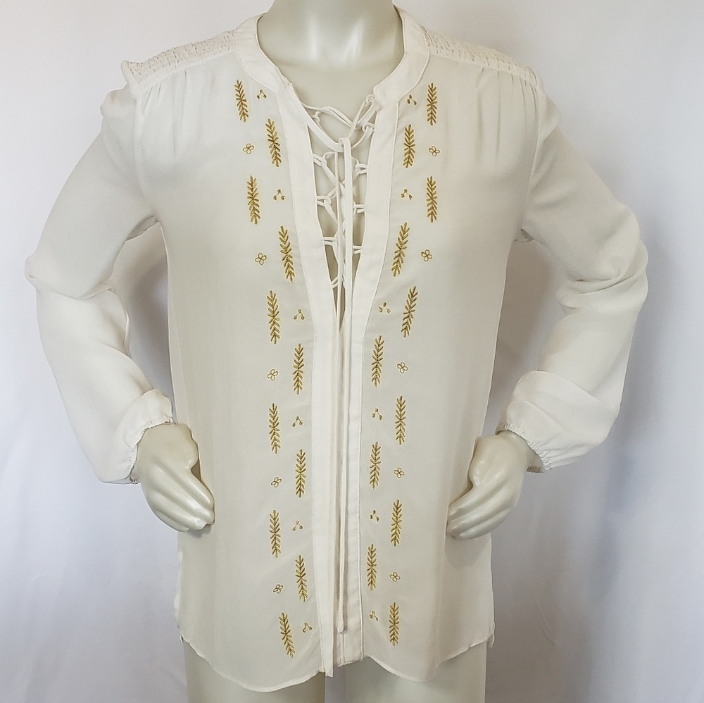 CHELSEA & Violet Embroidered lace up Size S